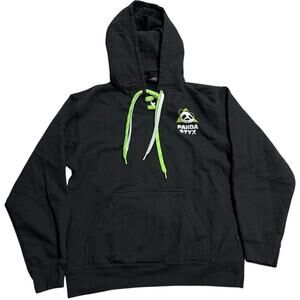 Panda Styx Pennant Sportswear Hooded Sweatshirt Faceoff Hoodie Mens Small Black